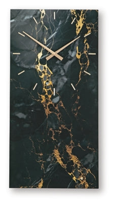 Ashley Teague Black Gold Finish Wall Clock