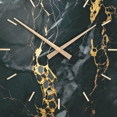 Ashley Teague Black Gold Finish Wall Clock