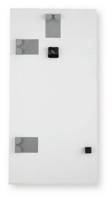 Ashley Teague Brown Gray Ivory Wall Clock