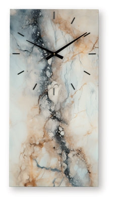 Ashley Teague Brown Gray Ivory Wall Clock