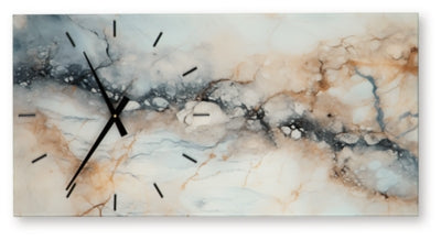 Ashley Teague Brown Gray Ivory Wall Clock