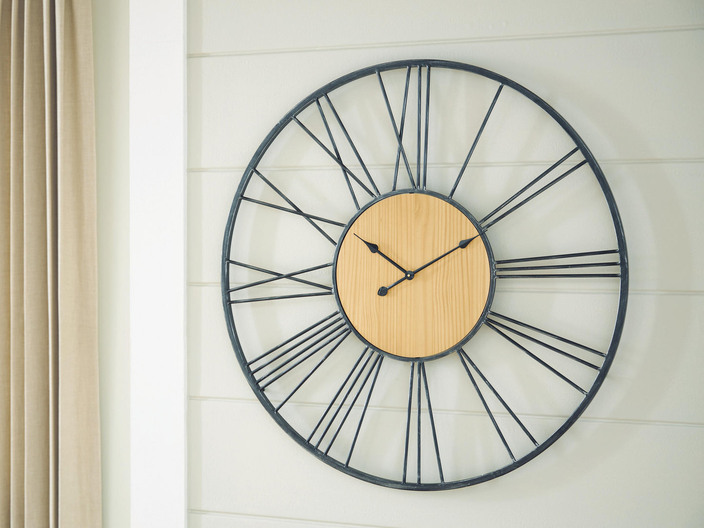 Ashley Brockett Black Natural Wall Clock