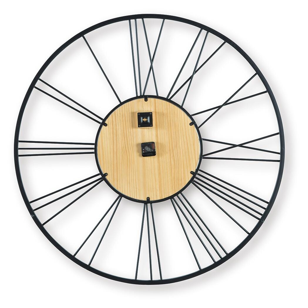 Ashley Brockett Black Natural Wall Clock