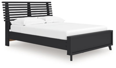 Ashley Danziar Black Full Slat Panel Bed