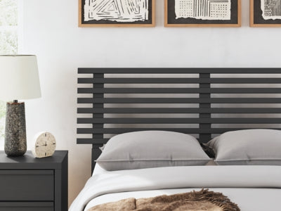 Ashley Danziar Black Full Slat Panel Bed