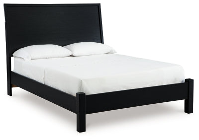 Ashley Danziar Black Queen Panel Bed