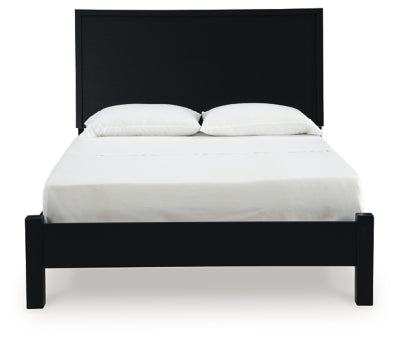 Ashley Danziar Black Queen Panel Bed