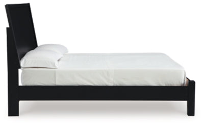 Ashley Danziar Black Queen Panel Bed