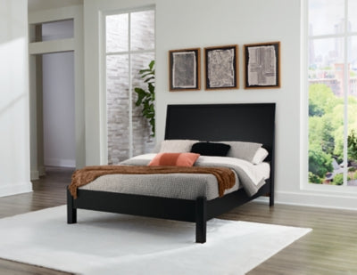 Ashley Danziar Black Queen Panel Bed