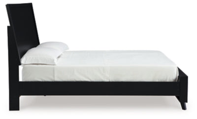 Ashley Danziar Black Full Panel Bed
