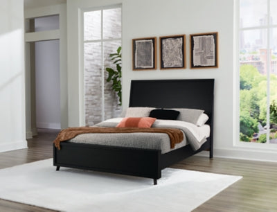 Ashley Danziar Black Queen Panel Bed