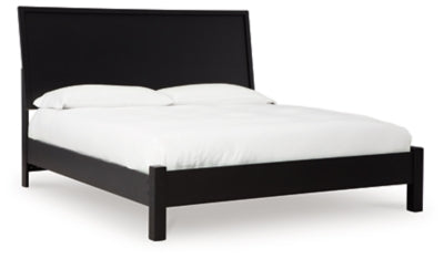 Ashley Danziar Black King Panel Bed