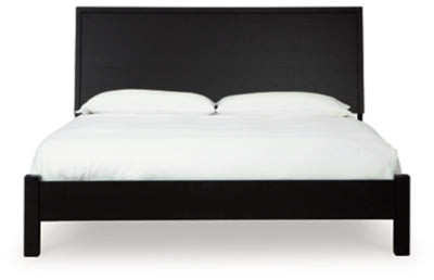 Ashley Danziar Black King Panel Bed