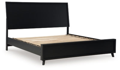 Ashley Danziar Black King Platform Bed