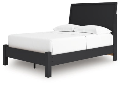 Ashley Danziar Black Full Panel Bed