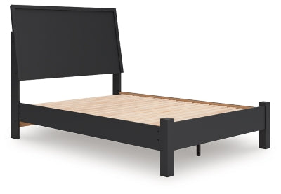 Ashley Danziar Black Full Panel Bed