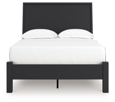Ashley Danziar Black Full Panel Bed