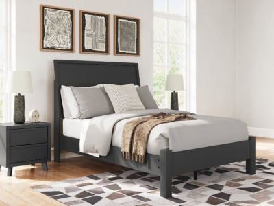 Ashley Danziar Black Full Panel Bed