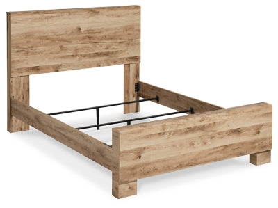 Ashley Hyanna Tan Brown Queen Panel Bed