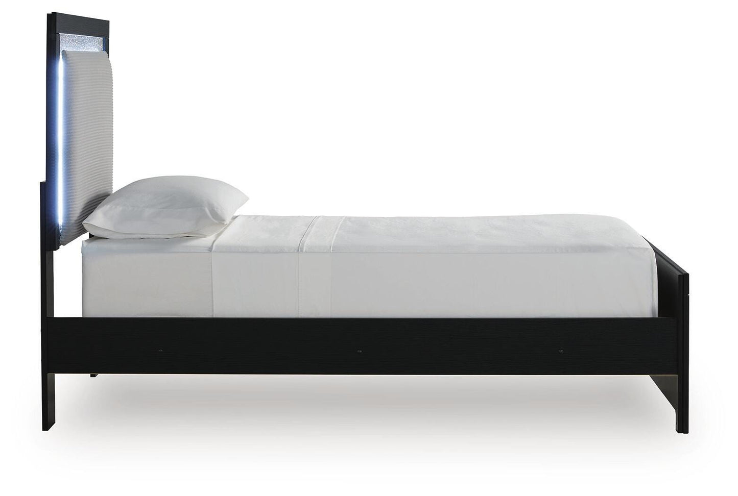 Ashley Raechalla Black Twin Upholstered Panel Bed