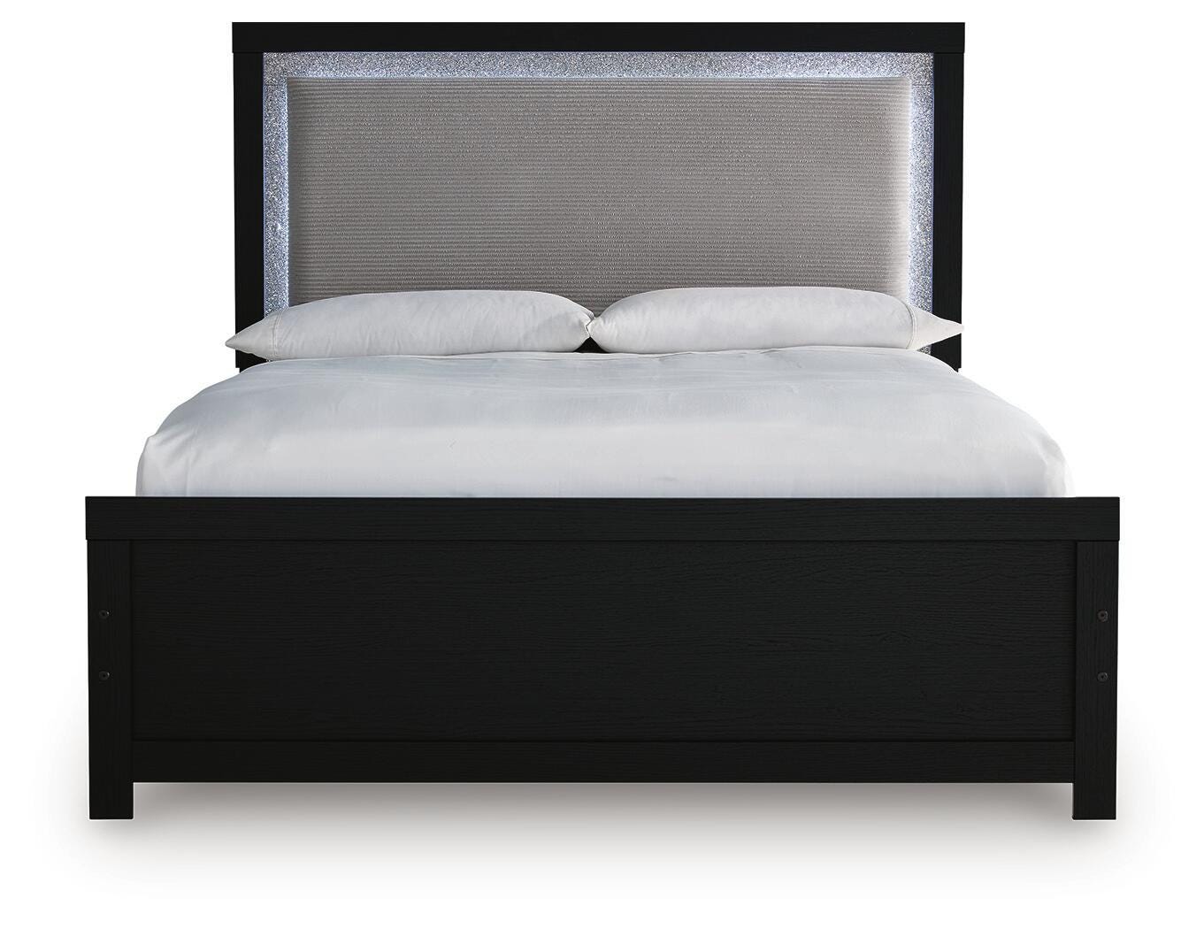 Ashley Raechalla Black Queen Upholstered Panel Bed