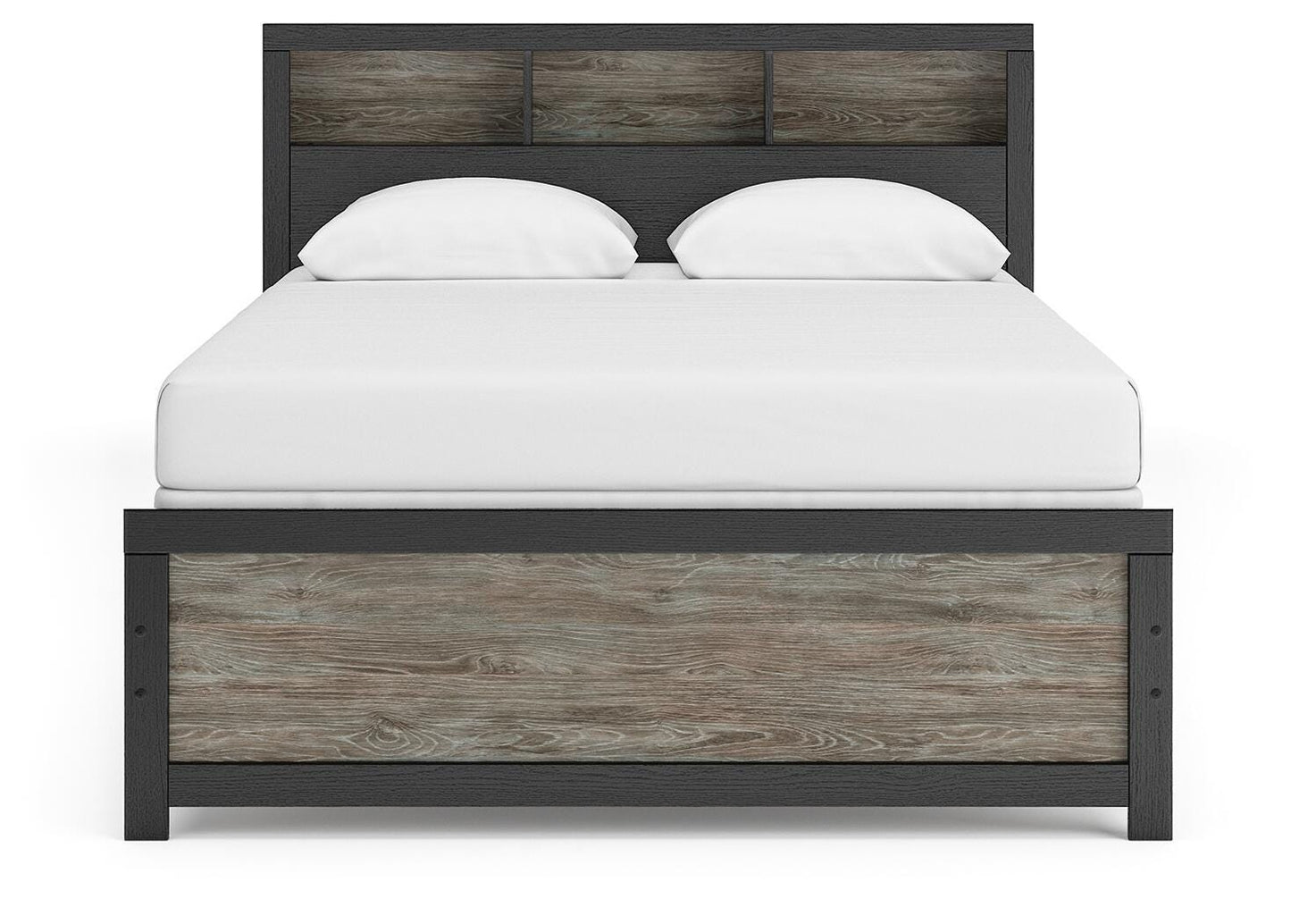 Ashley Jonnifer Black Gray Queen Bookcase Panel Bed