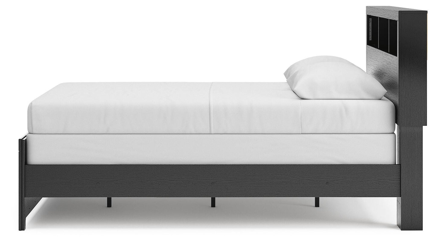 Ashley Jonnifer Black Gray Queen Bookcase Panel Bed