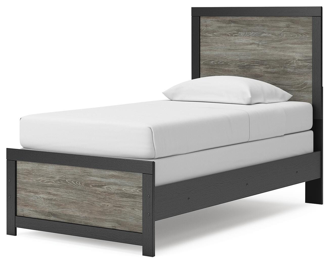 Ashley Jonnifer Black Gray Twin Panel Bed