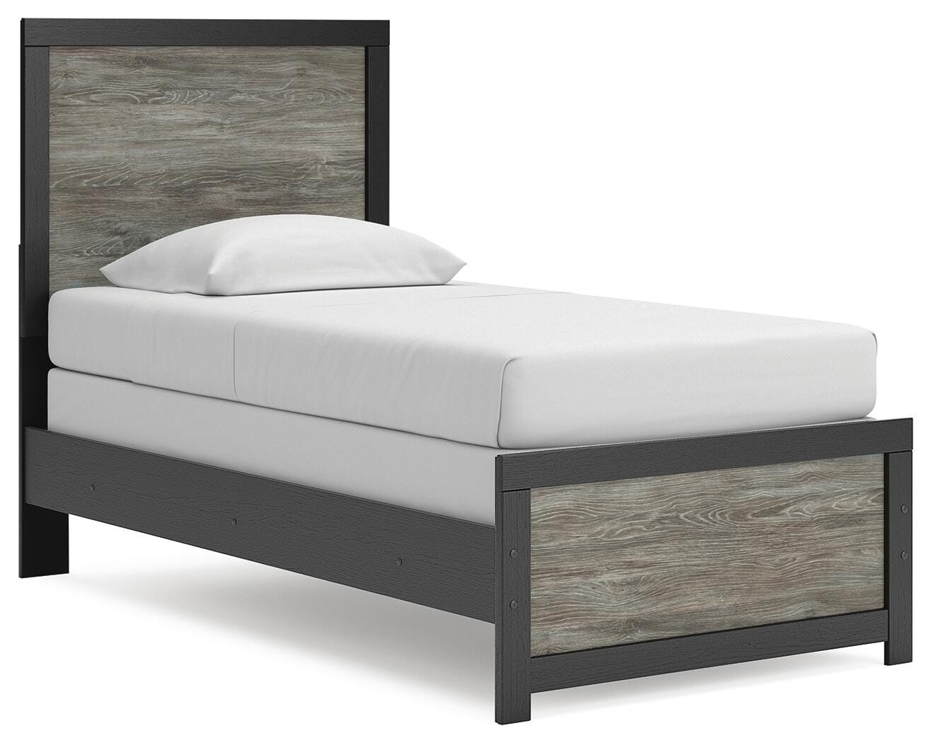 Ashley Jonnifer Black Gray Twin Panel Bed