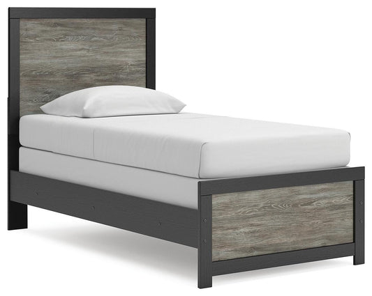 Ashley Jonnifer Black Gray Twin Panel Bed