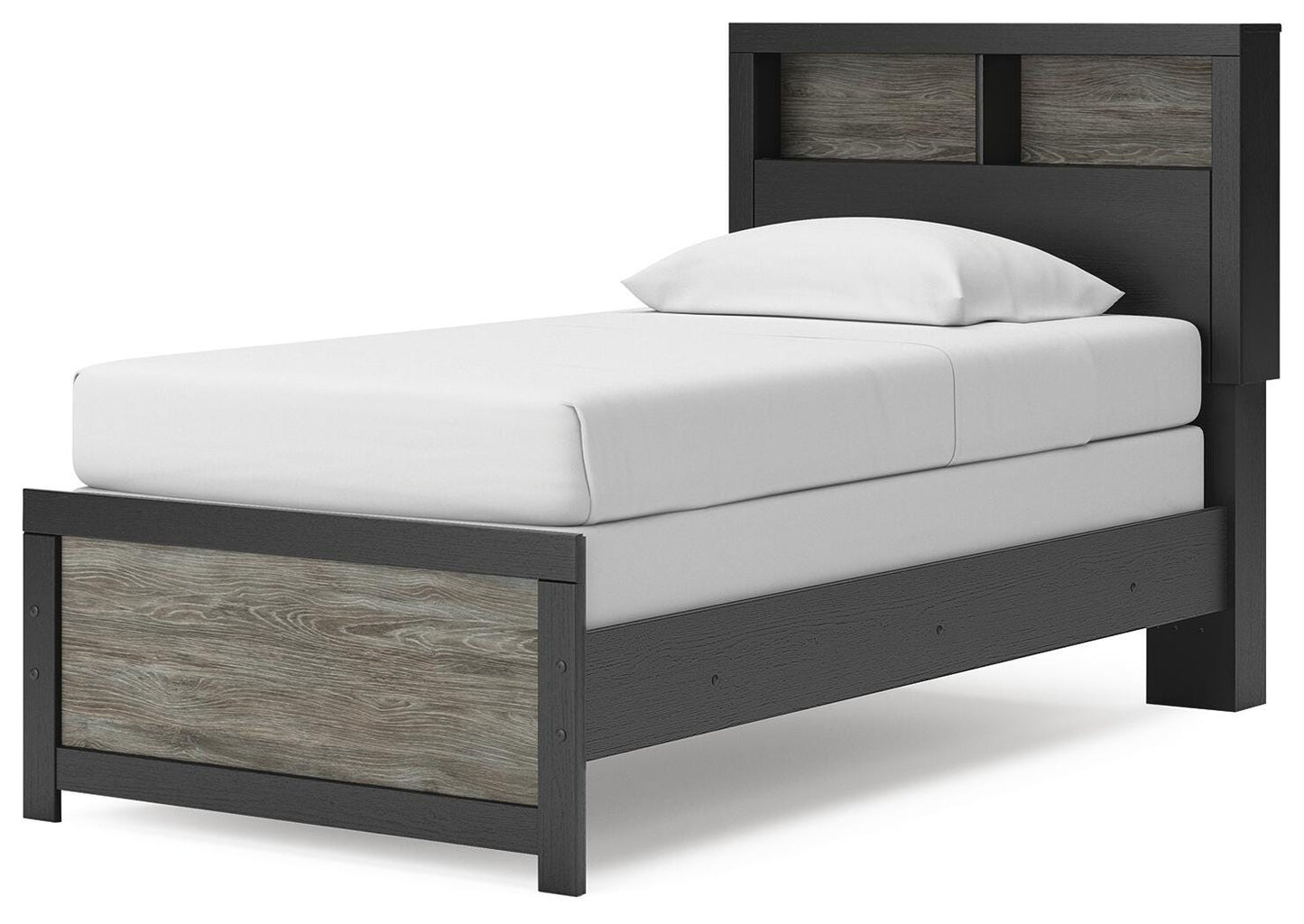 Ashley Jonnifer Black Gray Twin Bookcase Bed