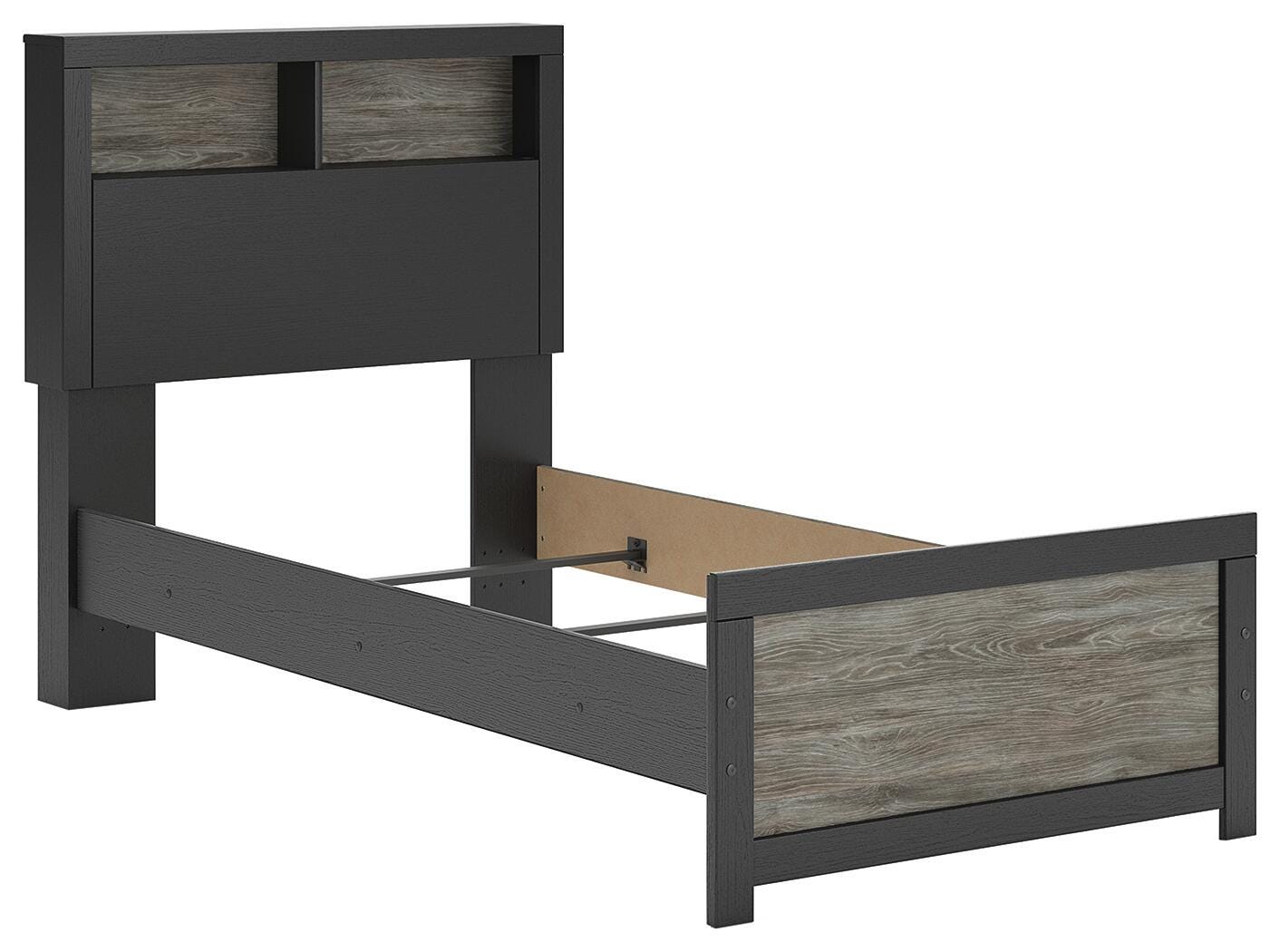 Ashley Jonnifer Black Gray Twin Bookcase Bed