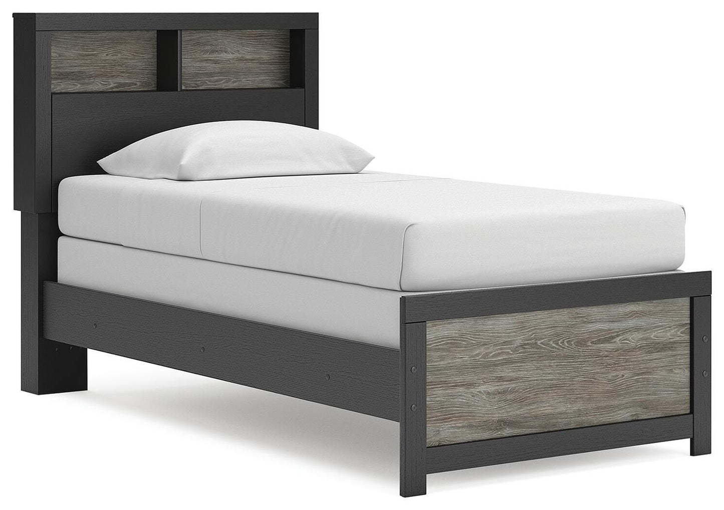 Ashley Jonnifer Black Gray Twin Bookcase Bed