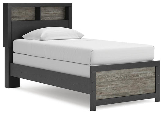Ashley Jonnifer Black Gray Twin Bookcase Bed
