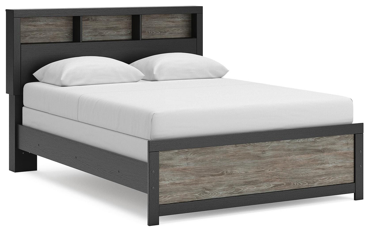 Ashley Jonnifer Black Gray Queen Bookcase Bed