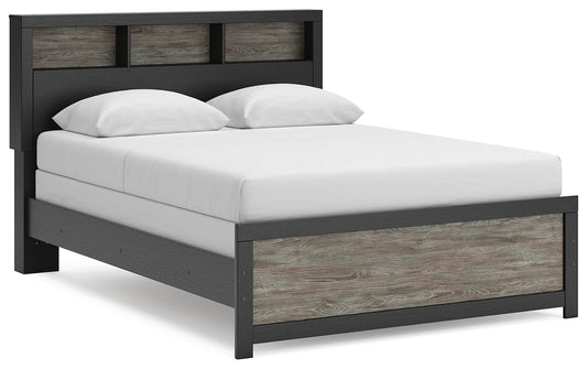 Ashley Jonnifer Black Gray Queen Bookcase Bed