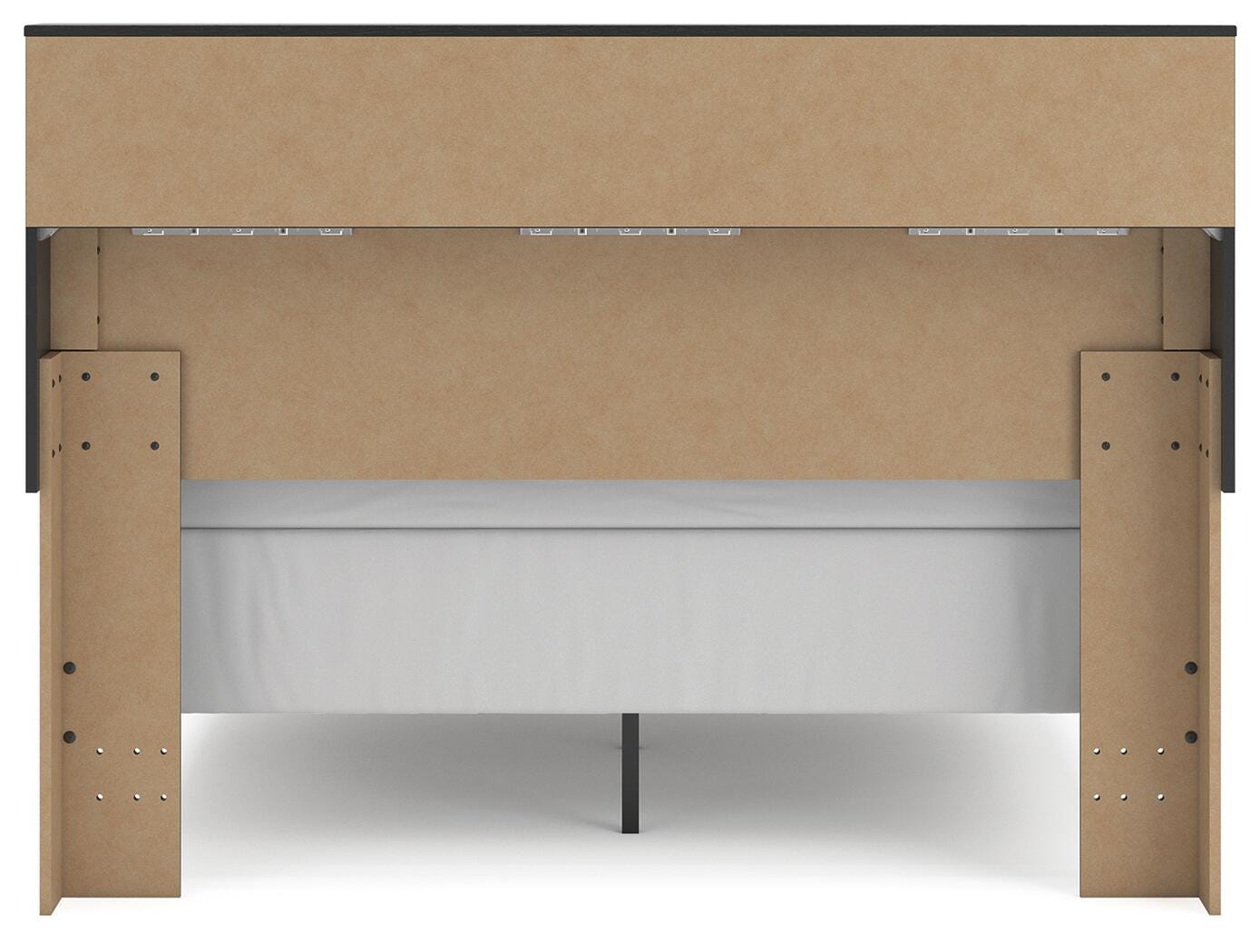 Ashley Jonnifer Black Gray Queen Bookcase Headboard