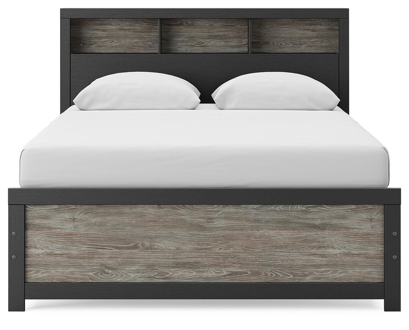 Ashley Jonnifer Black Gray Queen Bookcase Bed