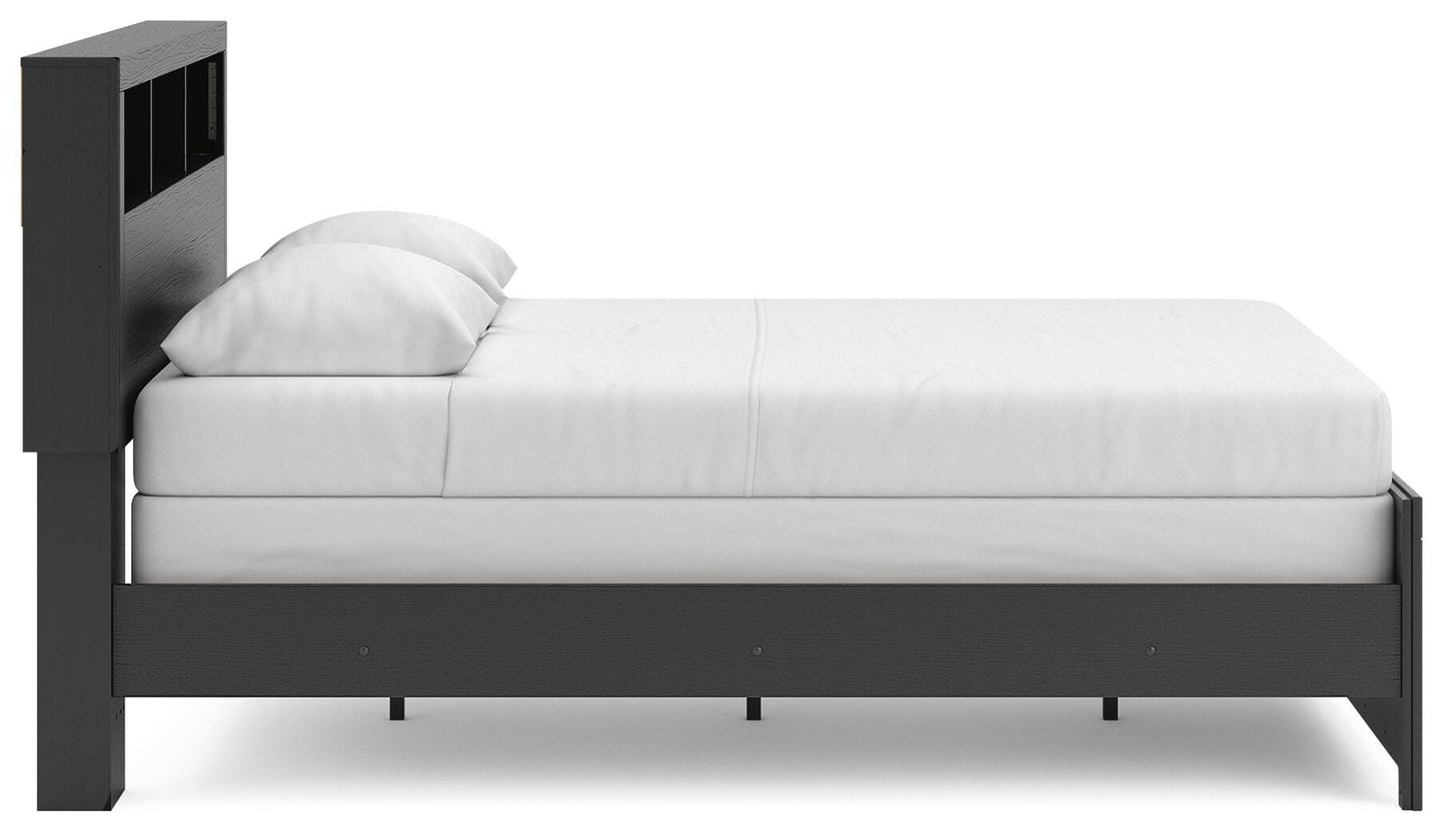 Ashley Jonnifer Black Gray Queen Bookcase Bed