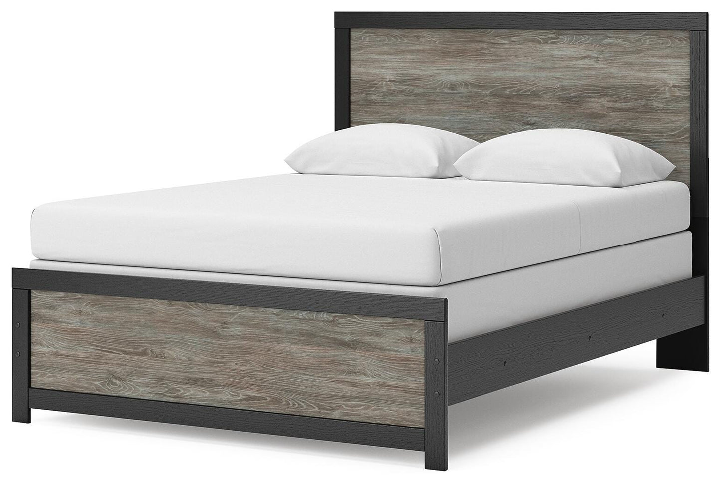Ashley Jonnifer Black Gray Queen Panel Bed