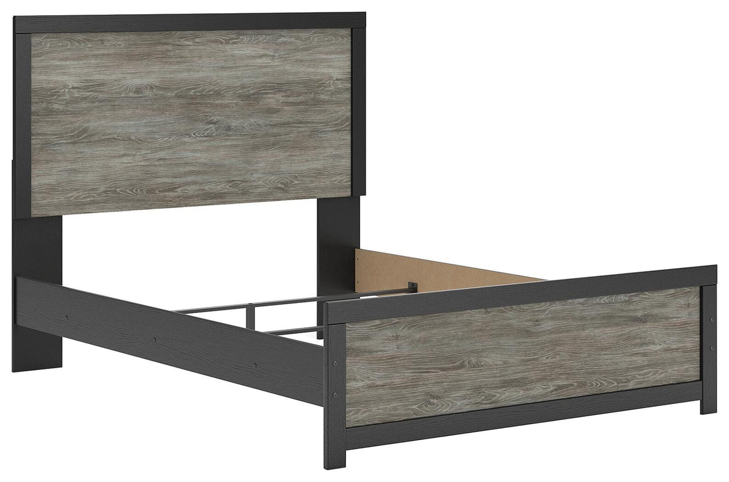 Ashley Jonnifer Black Gray Queen Panel Bed