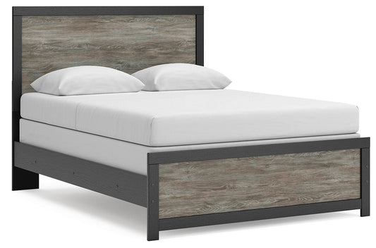 Ashley Jonnifer Black Gray Queen Panel Bed