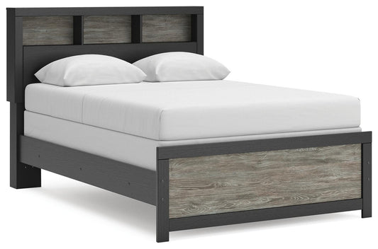 Ashley Jonnifer Black Gray Full Bookcase Bed