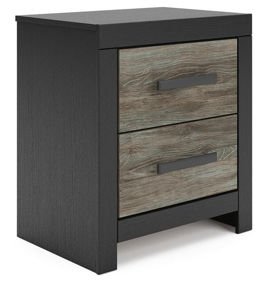 Ashley Jonnifer Black Gray Nightstand