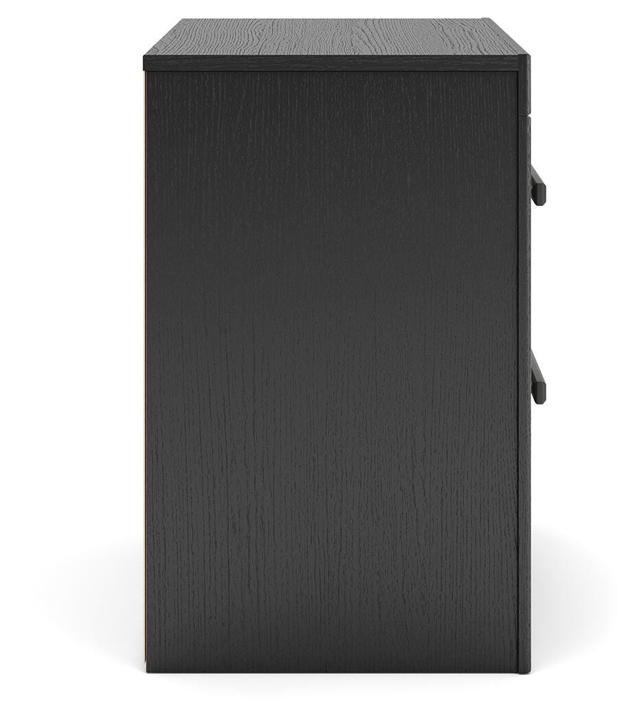 Ashley Jonnifer Black Gray Nightstand