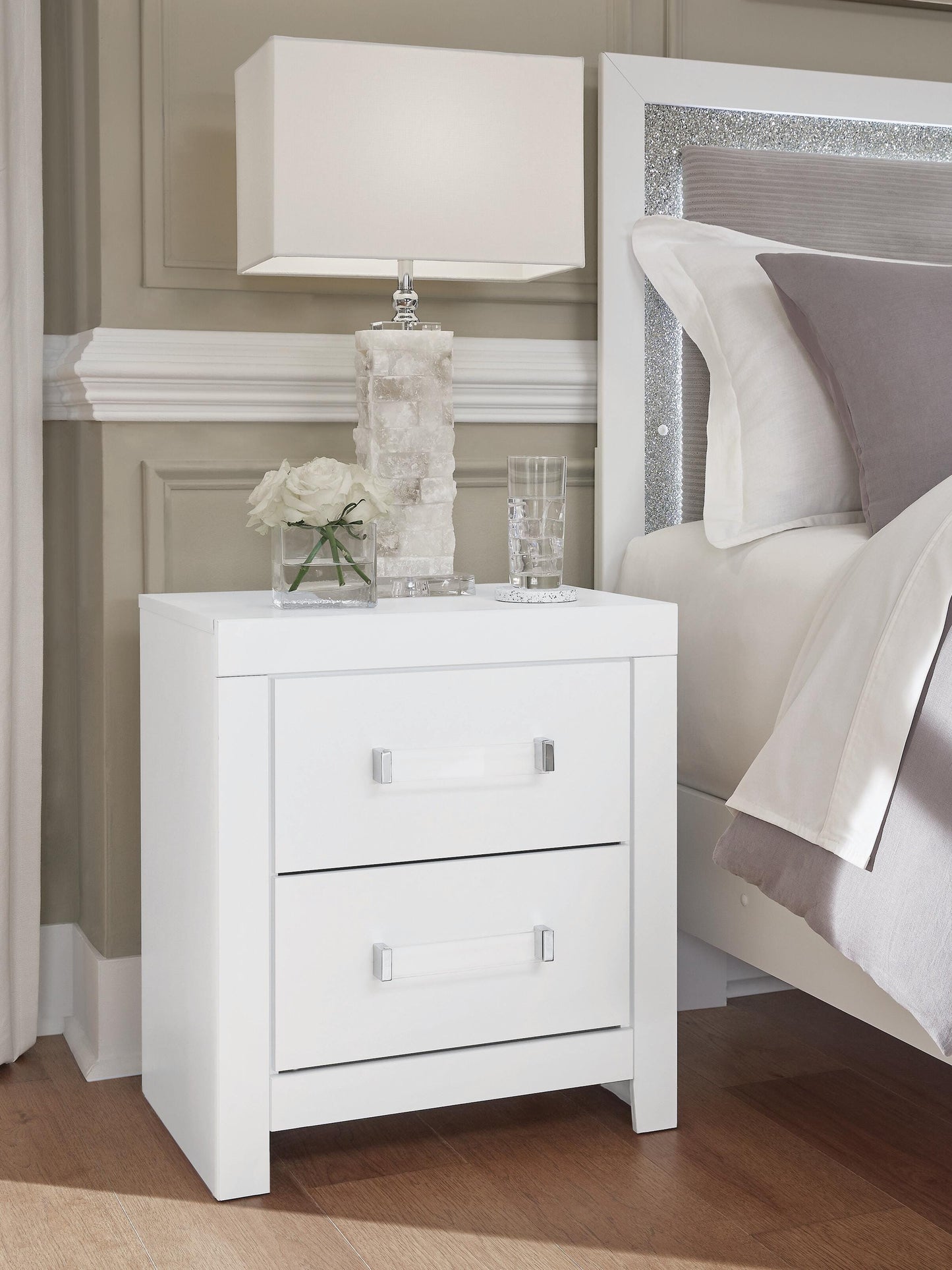 Ashley Raechalla White Nightstand