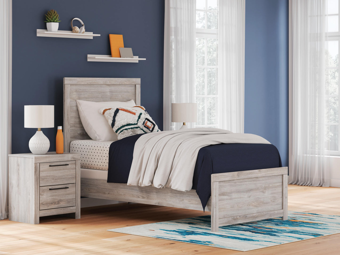 Ashley Jonnifer Gray Twin Panel Bed