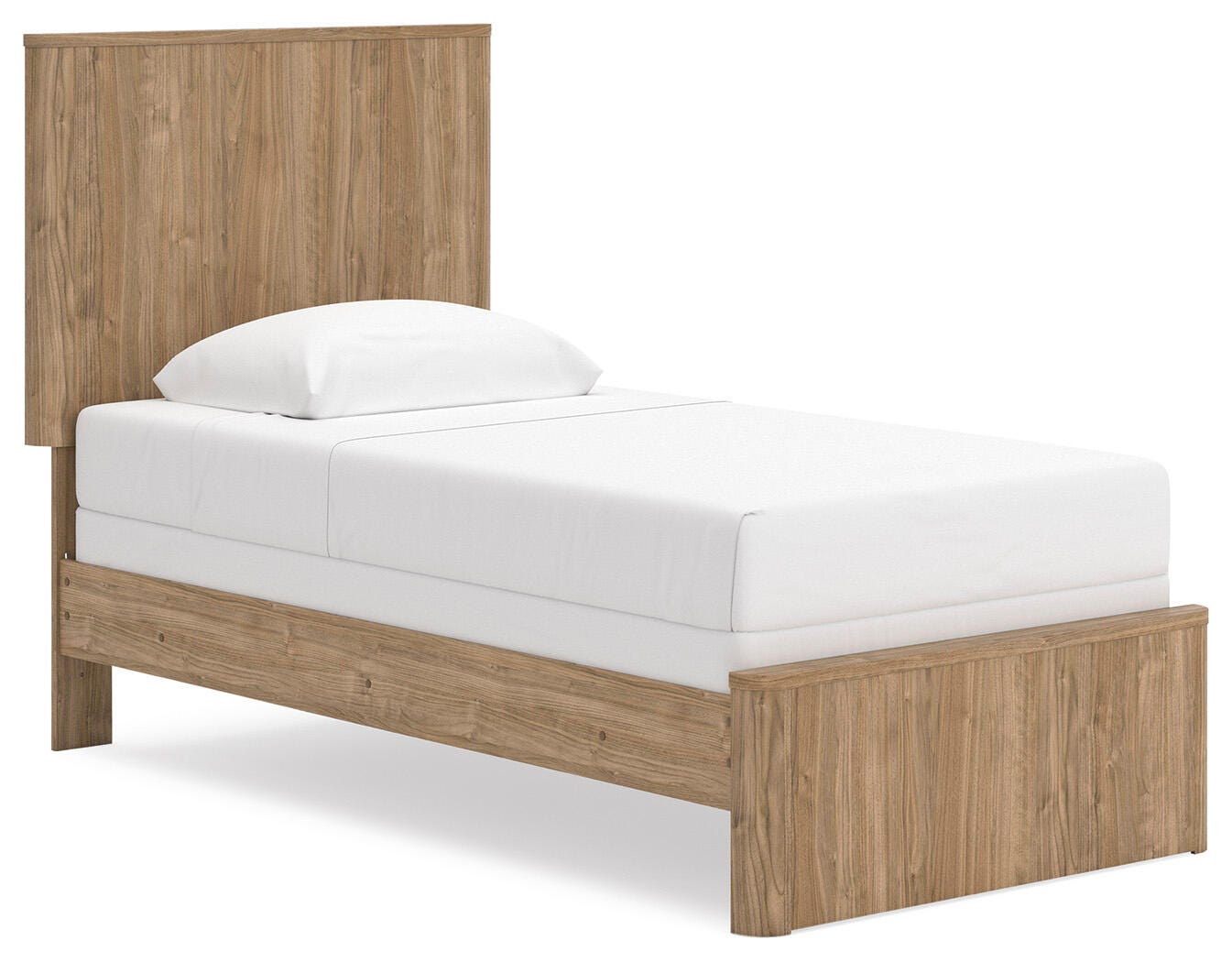Ashley Dovander Warm Natural Brown Twin Panel Bed