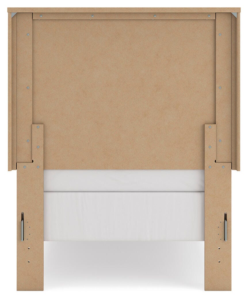 Ashley Dovander Warm Natural Brown Twin Panel Bed
