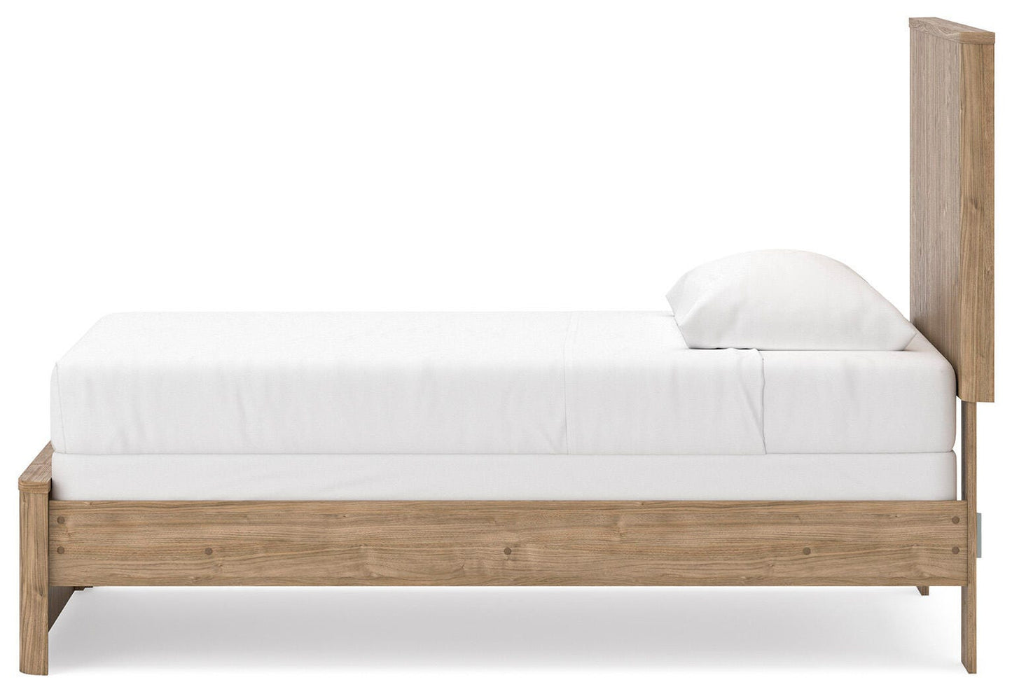 Ashley Dovander Warm Natural Brown Twin Panel Bed